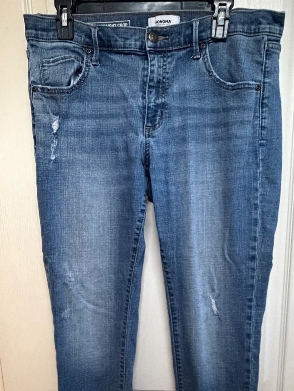 Sonoma Women's Medium Blue Distressed Skinny Jeans